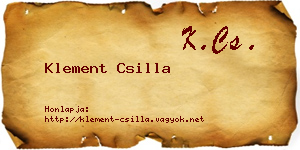 Klement Csilla névjegykártya