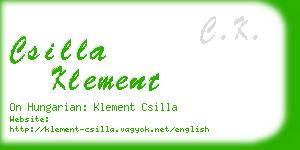 csilla klement business card